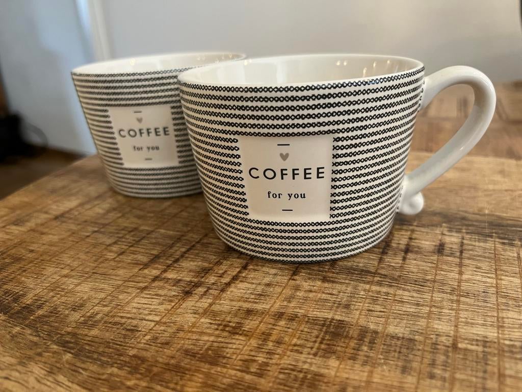 Bastion Collections 2 nieuwe cappuccino mokken, Huis en Inrichting, Keuken | Servies, Keramiek, Nieuw, Ophalen of Verzenden, Overige stijlen