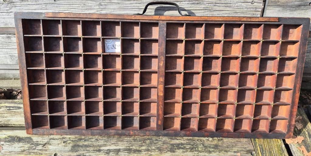 Antieke letterbak - Houten zetkast -, Ophalen