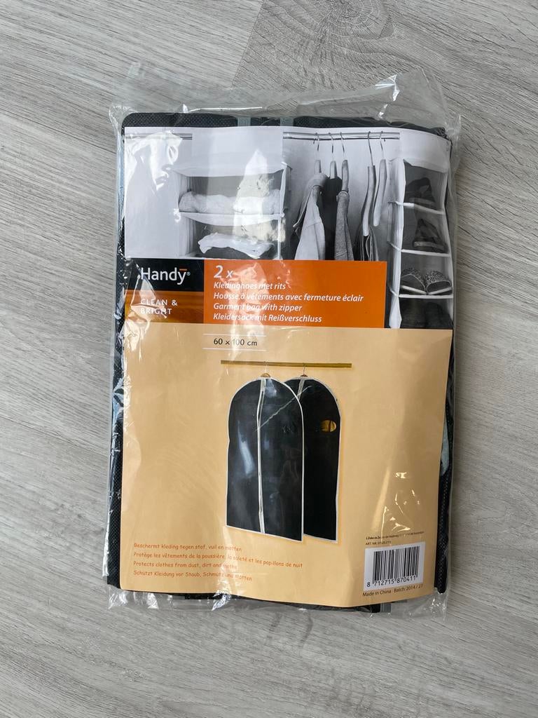 2x Kledinghoes met rits - 60x100 cm, Kleding | Dames, Kledinghangers, Nieuw, Overige materialen, Volwassenen, Ophalen of Verzenden