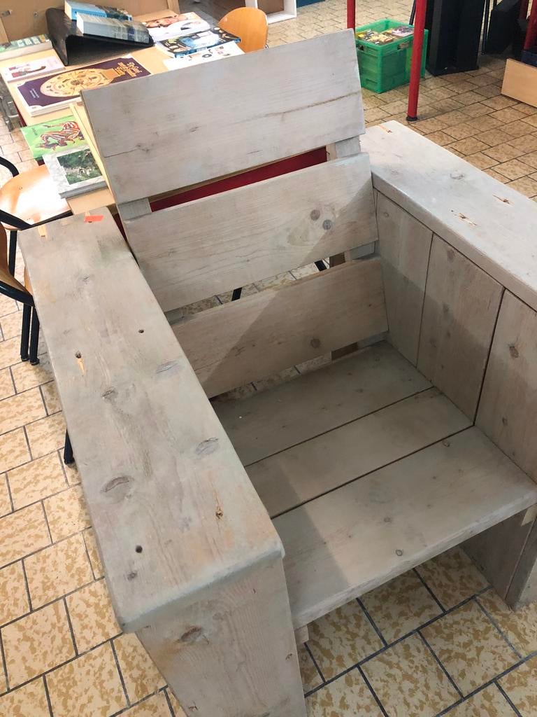 Houten stoel, Tuin en Terras, Ophalen, Zo goed als nieuw, X, Hout