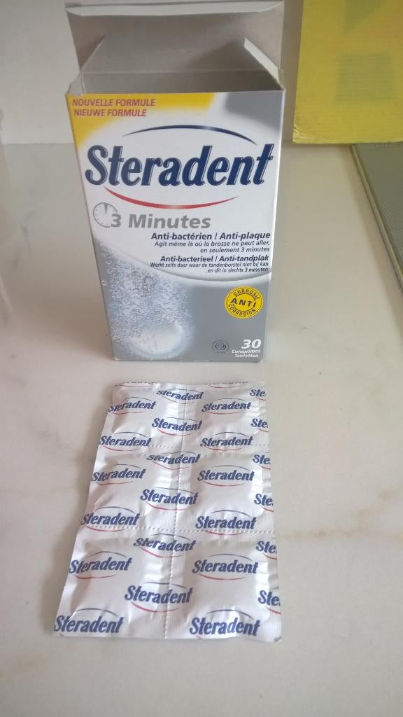 Steradent  : 3 minuten, Sieraden, Tassen en Uiterlijk, Uiterlijk | Mondverzorging, Ophalen of Verzenden, Nieuw, Tandpasta