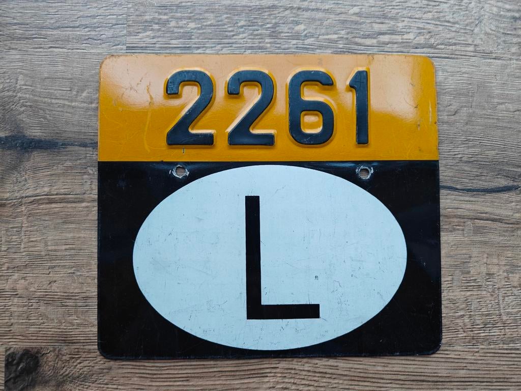 Kentekenplaat, nummerplaat, nummerbord Luxemburg, motor, Ophalen of Verzenden, Gebruikt, Auto's