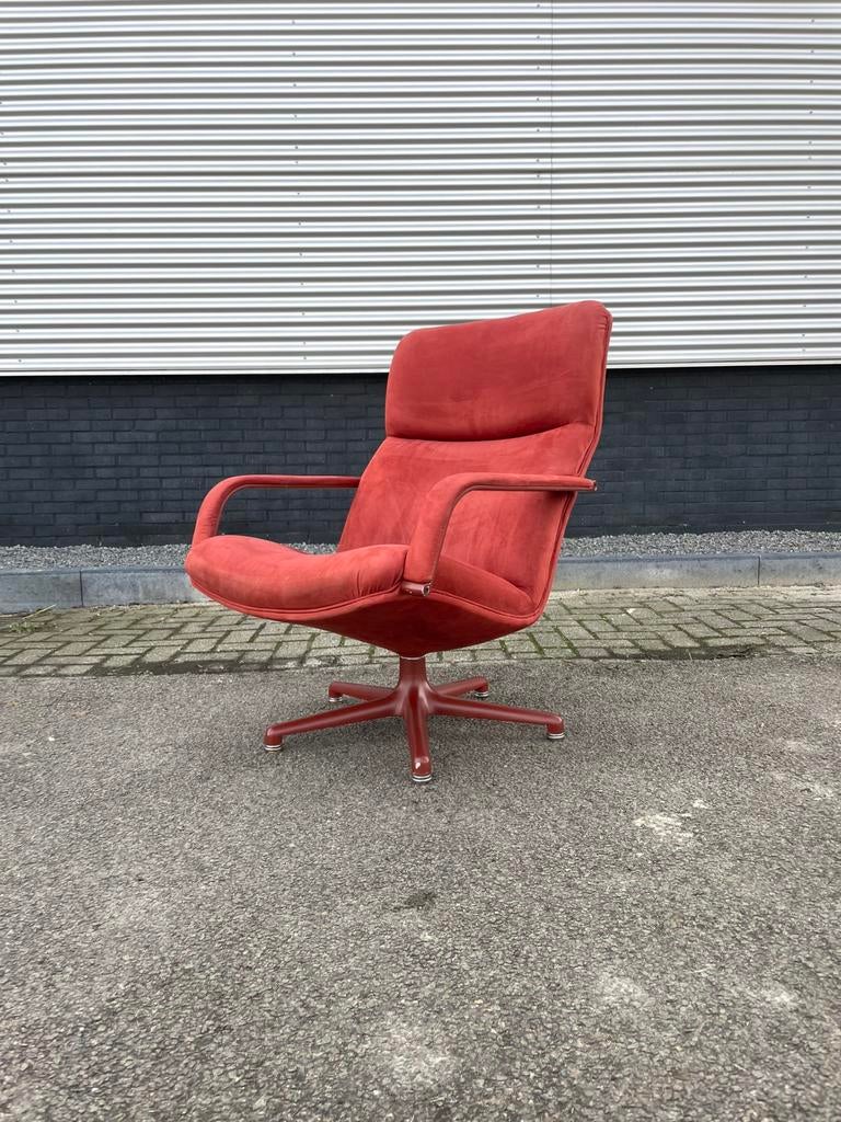Artifort Geoffrey Harcourt F141 oranje design fauteuil, Ophalen, Gebruikt, Minder dan 75 cm, Nvt