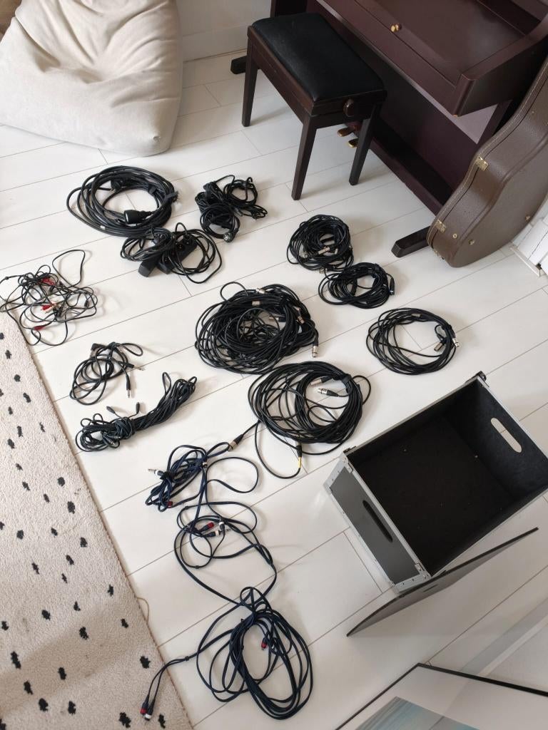 Audio en 230v kabels diverse en DAP H3 stack flightcase, Ophalen of Verzenden, Gebruikt, Apparatuur