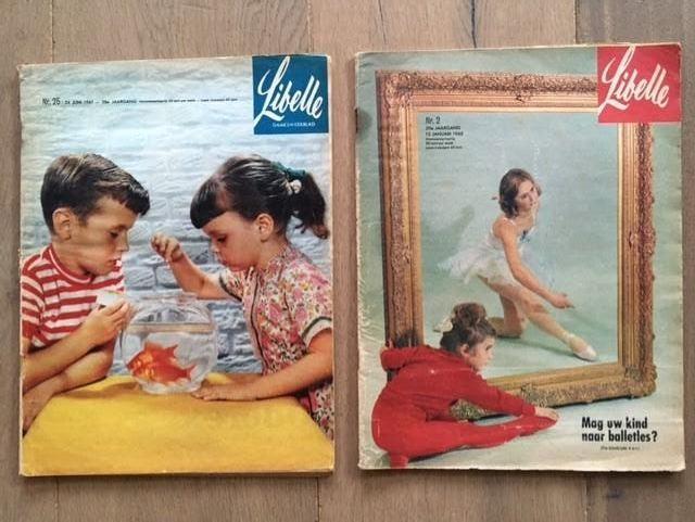 Libelle tijdschrift uit 1961 en 1962, voor verzamelaar. gele, Ophalen of Verzenden, Gelezen, Damesbladen