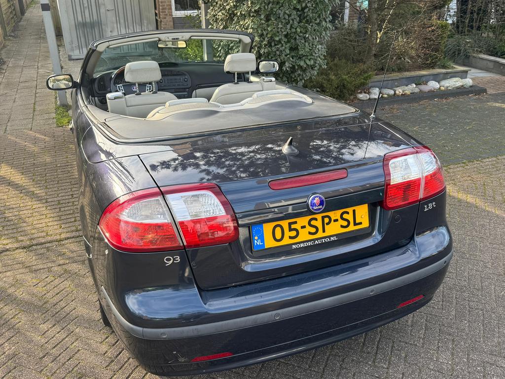 Saab 9-3 1.8 T 110KW Cabrio AUT 2006 Blauw, 1998 cc, Beige, 4 cilinders, Cabriolet