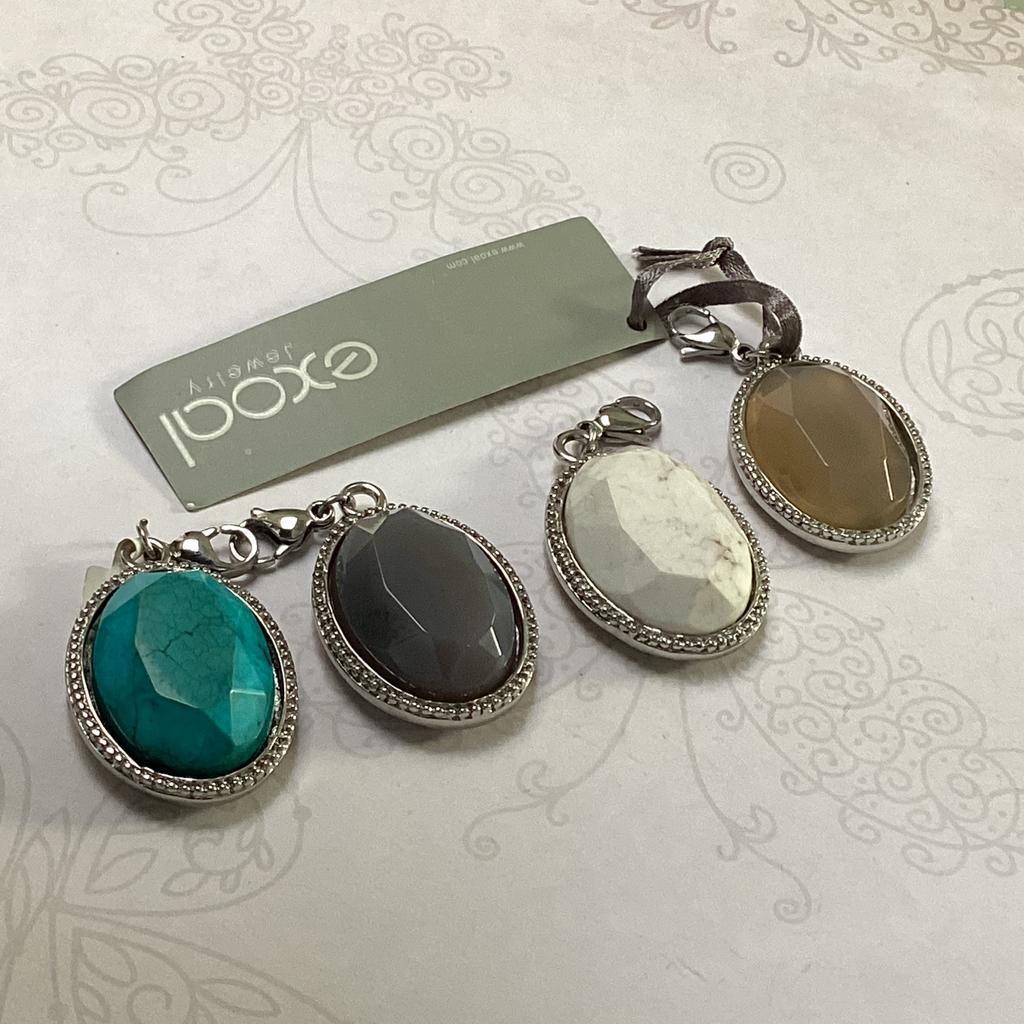 Mooie massieve hangers merk Exoal div edelstenen NIEUW, Overige kleuren, Nieuw, Ophalen of Verzenden, Steen of Mineraal