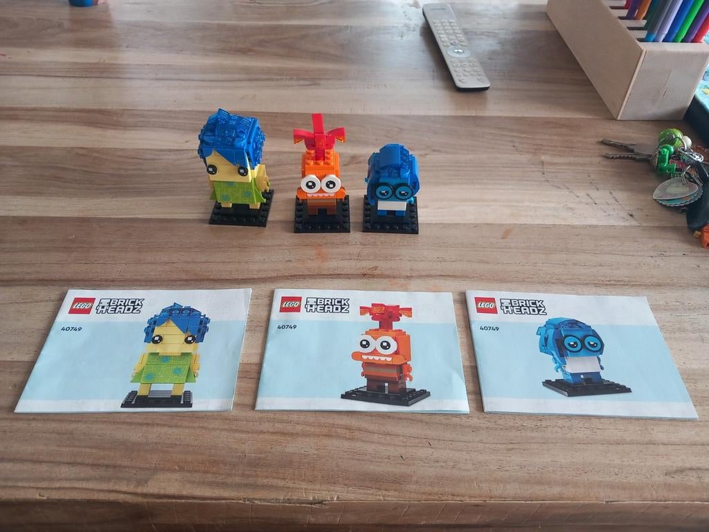 Lego BrickHeadz 40749 Inside Out 2 - Joy, Sadness, Anger, Ophalen of Verzenden, Zo goed als nieuw, Complete set, Lego