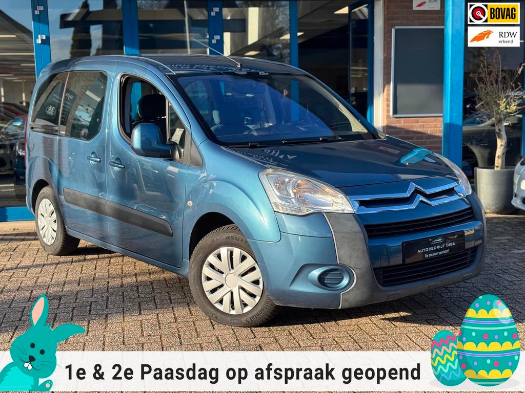 Citroen BERLINGO 1.6-16V Multispace 2008 BLAUW AIRCO APK NAP, Voorwielaandrijving, Stof, Gebruikt, Zwart