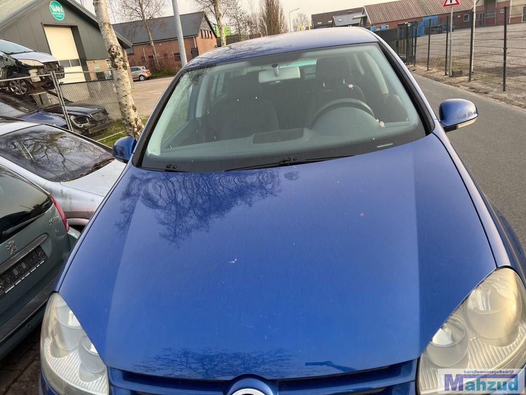 VW GOLF 5 BLAUW LC5J Motorkap 2004-2009, Gebruikt, Volkswagen, Volkswagen AG, Motorkap