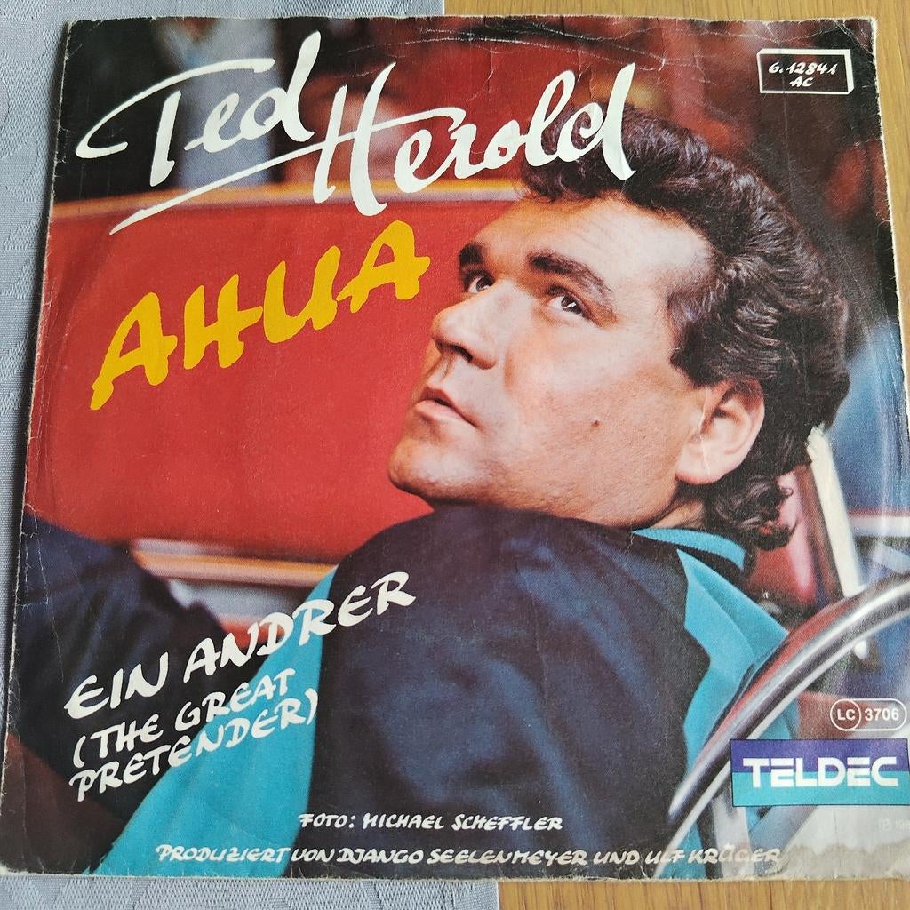 Ted Herold - Ahua / Ein Andrer (The Great Pretender) Single, Gebruikt, 7 inch, Single, Ophalen of Verzenden