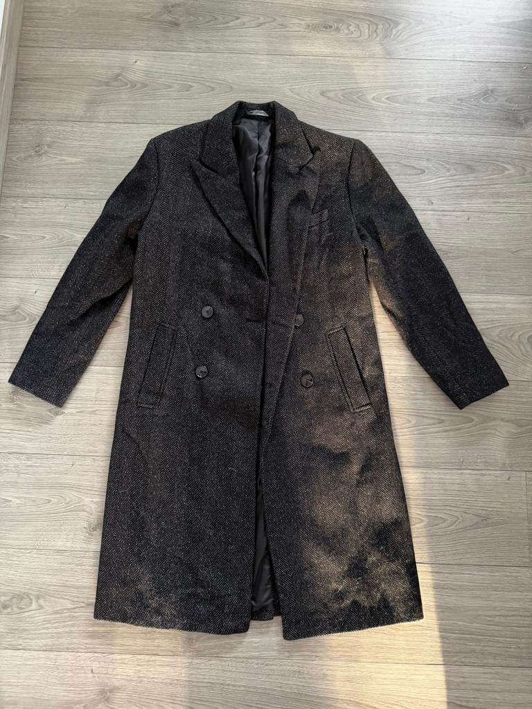 Zara Mantel Jas, Ophalen of Verzenden, Zo goed als nieuw, Maat 48/50 (M), Zwart