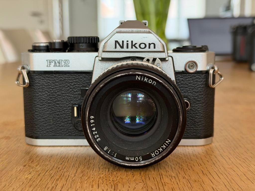 Nikon FM2 mechanische camera met MD-12, Ophalen of Verzenden, Gebruikt, Spiegelreflex, Nikon