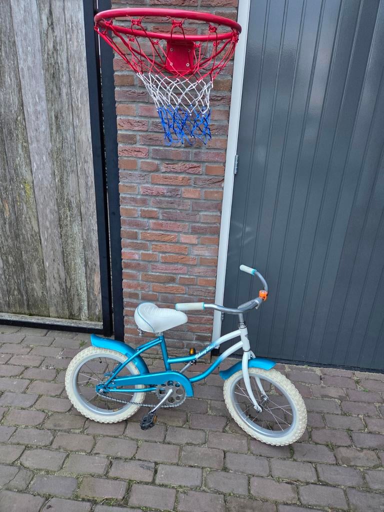 Johnny Loco Cruiser Blauw/Wit 16 inch - Technisch Goed, Ophalen, Gebruikt, Cruiser, Minder dan 47 cm