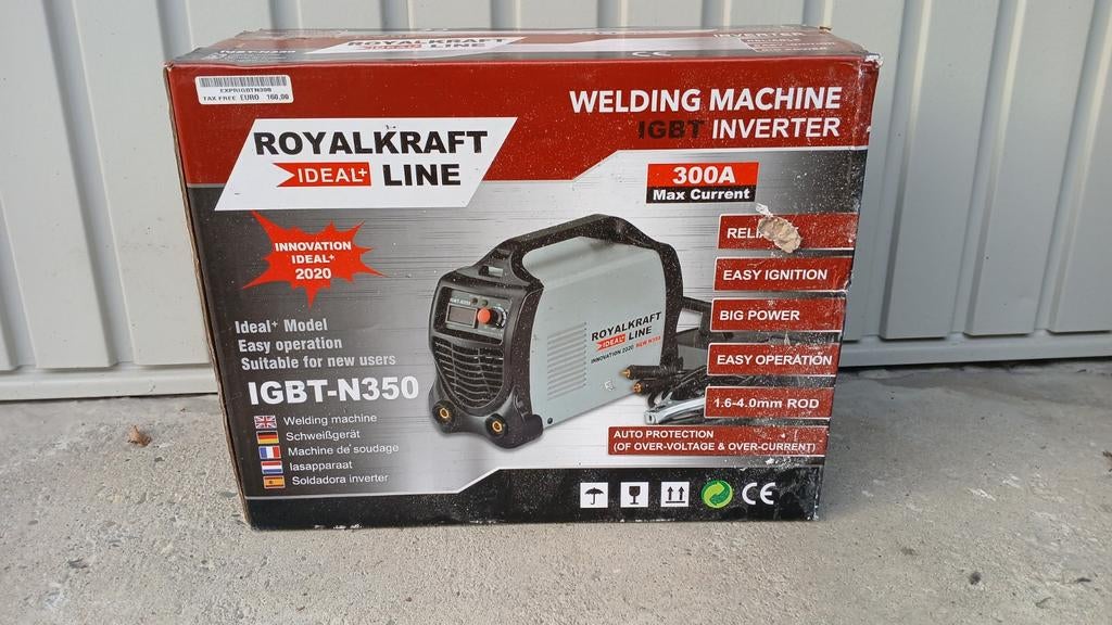Nieuw RoyalKraft IGBT Inverter Lasapparaat 300A, Ophalen of Verzenden, Nieuw, 150 tot 250 ampère, Elektroden