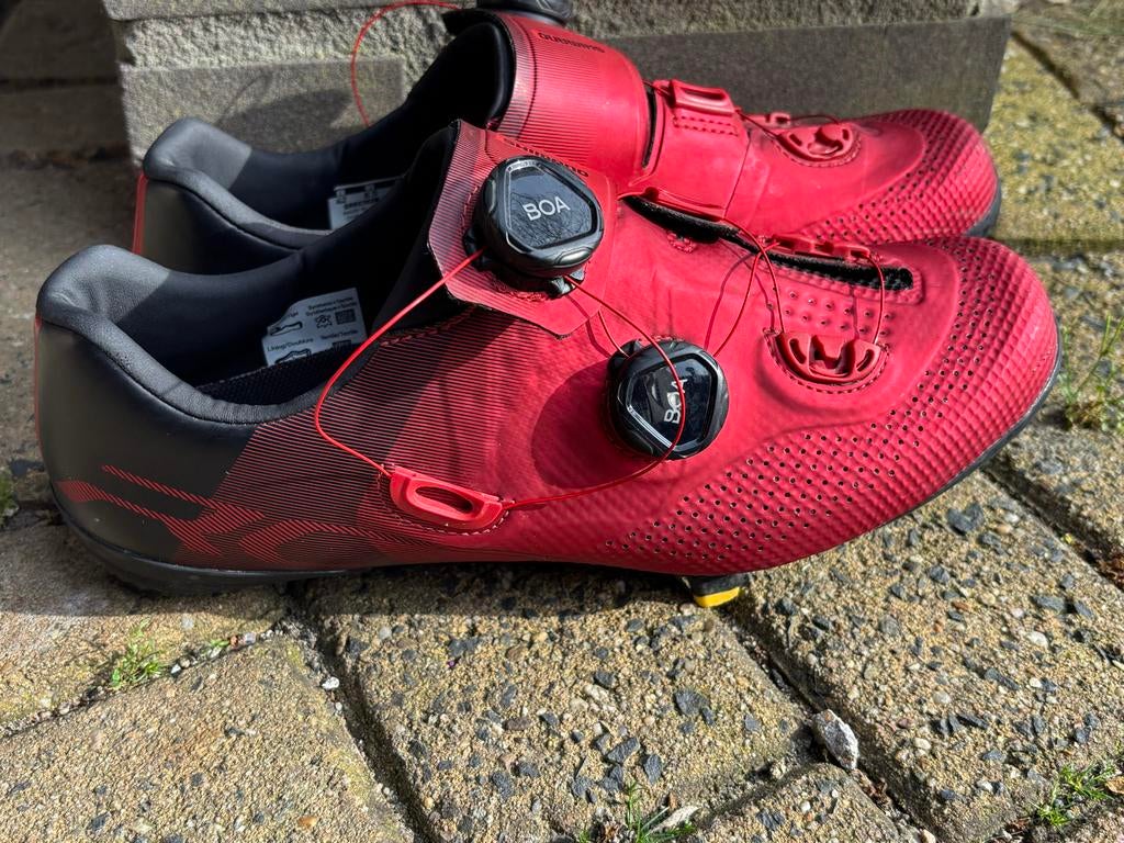 Shimano SH-RC702 crimson schoen maat 42 rood BOA sluiting, Gebruikt, Heren, Schoenen, Overige maten