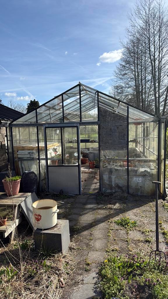 Broeikas kweekkas tuinkas, Ophalen of Verzenden, Glas, Zo goed als nieuw, Aluminium