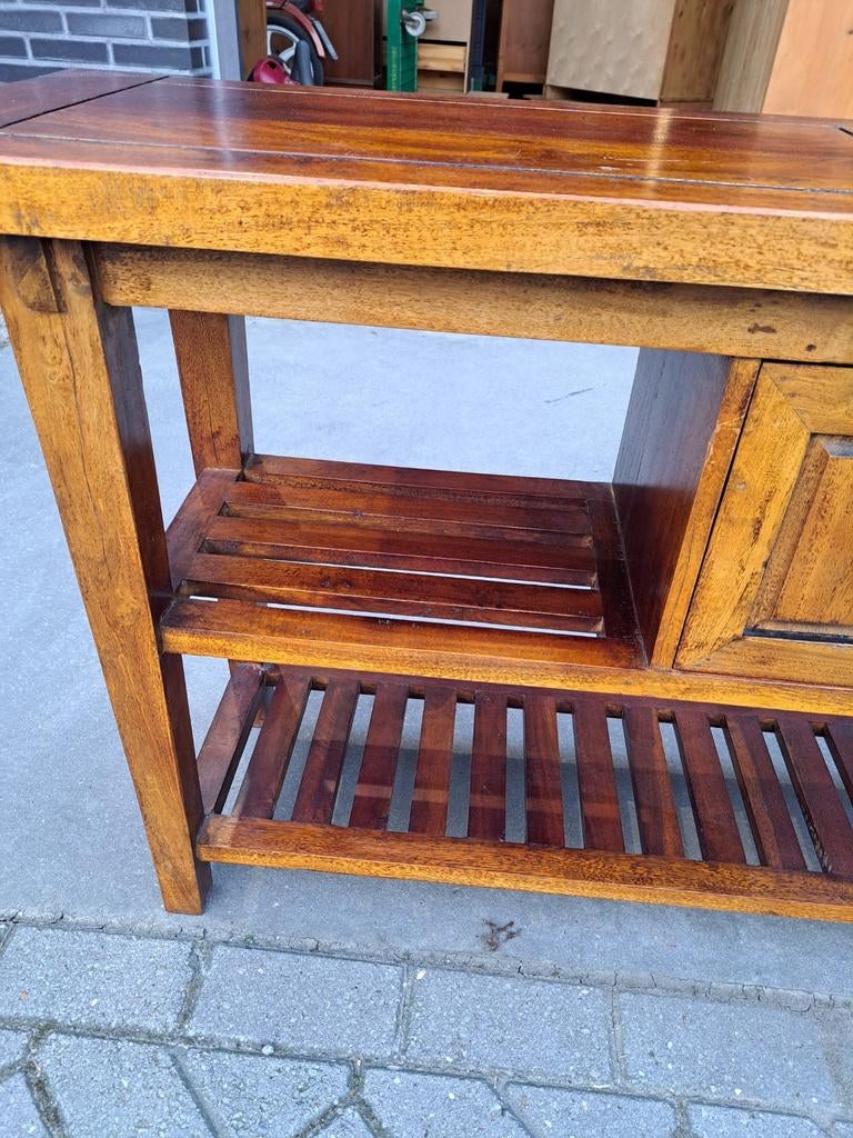 Teakhouten sidetabel, Ophalen, RoDeKo Volendam, R.kooij65@gmail.com, 100 tot 150 cm