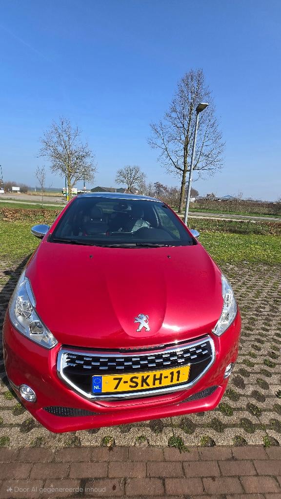 Peugeot 208 1.6 GTI 147KW 3-D 2013 Rood, Auto's, Voorwielaandrijving, Euro 6, Leder en Stof, 49 €/maand