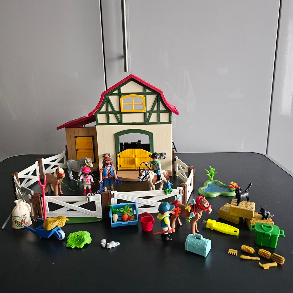 Playmobil 6927 / 5684 pony manege ranch, Ophalen of Verzenden, Gebruikt