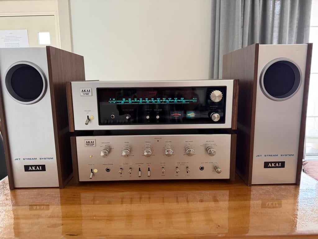 Akai Vintage Jet Stream Hifi Set - Zeldzame 70’s Parel, Audio, Tv en Foto, Stereo-sets, Ophalen of Verzenden, Zo goed als nieuw