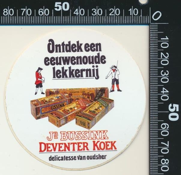 Sticker: Bussink - Deventer Koek, Ophalen of Verzenden, Zo goed als nieuw, Bedrijf of Vereniging