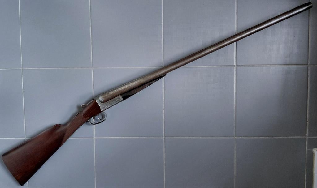 Antiek Brits hammerless hagel geweer kal 12 zwartkruit, Antiek en Kunst, Antiek | Overige Antiek, Ophalen of Verzenden