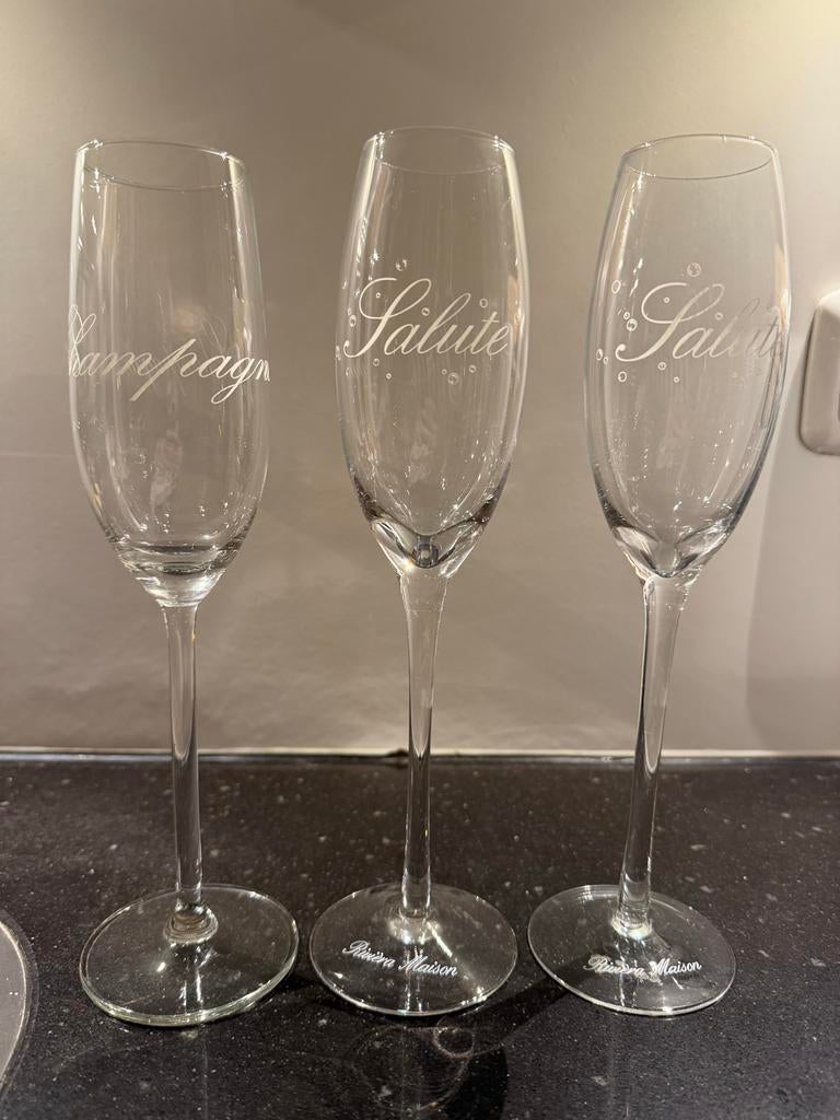 Riviera Maison champagneglazen, Verzamelen, Glas en Borrelglaasjes, Ophalen of Verzenden, Zo goed als nieuw
