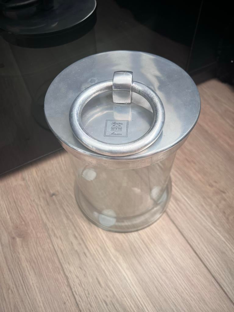 Riviera Maison Storage Jar Zilver - Prima Staat, Ophalen of Verzenden, Zo goed als nieuw, Glas