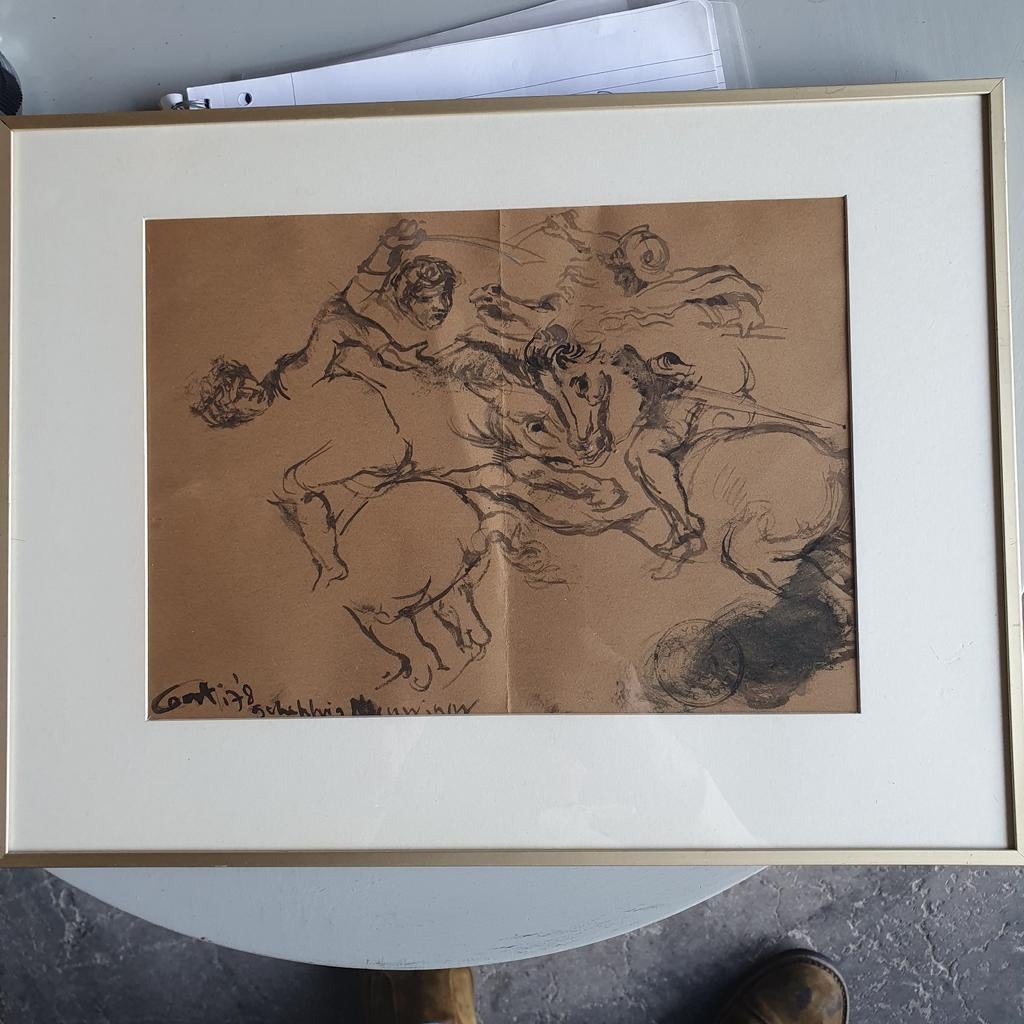 Gertie Bierenbroodspot.  tekening, studie., Ophalen of Verzenden