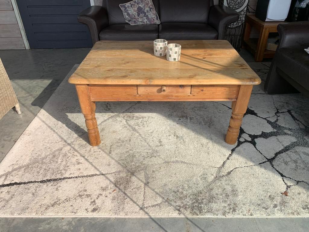Antieke grenen salontafel, Antiek en Kunst, Ophalen