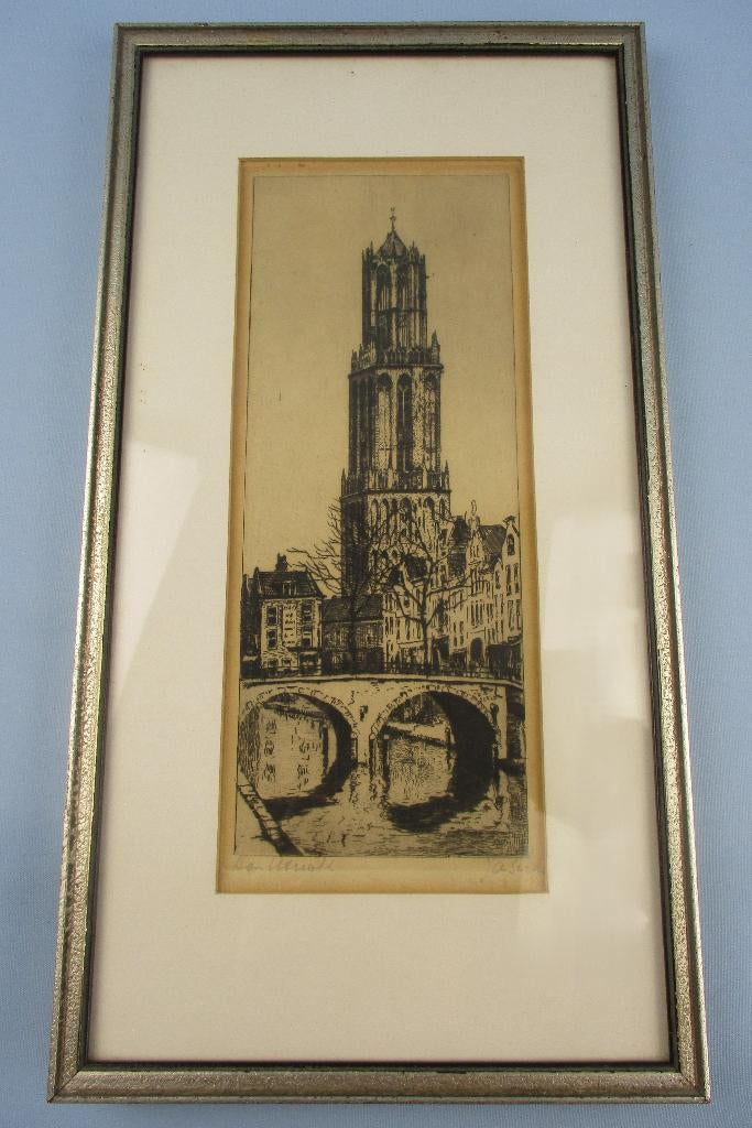 Ets Dom te Utrecht Jan Sirks (1885 - 1938 ), Ophalen of Verzenden