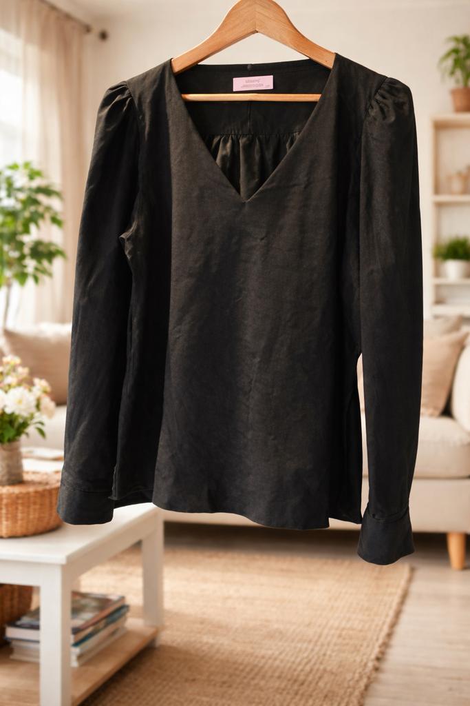 Studio Anneloes Zwarte Blouse XXL travelstof, Ophalen of Verzenden, Zo goed als nieuw, Maat 46/48 (XL) of groter, Zwart