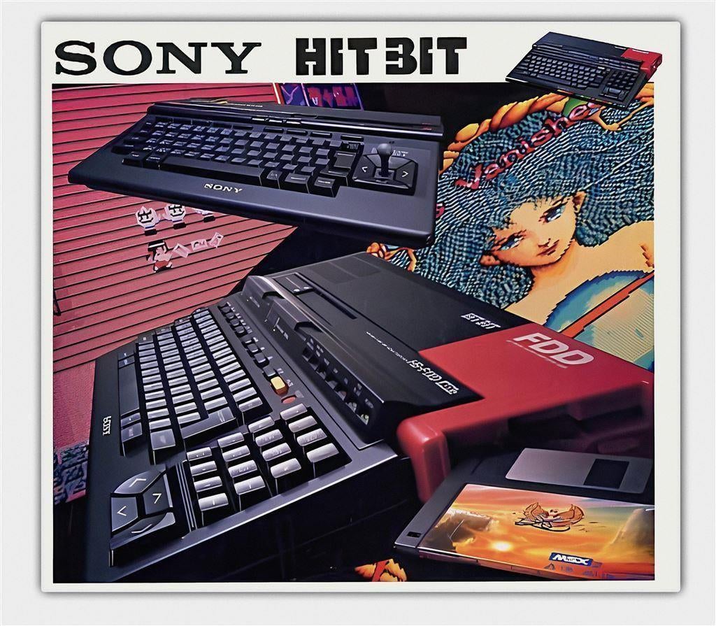 Vinyl Sticker SONY HITBIT MSX Retro Computer, Ophalen of Verzenden, Nieuw, Bedrijf of Vereniging
