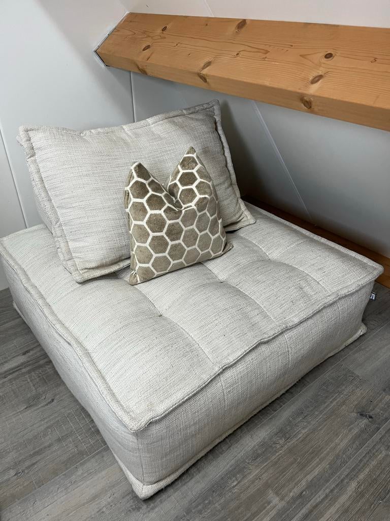 Haardstoel / fauteuil / bankmodule / poef, Ophalen, 100 tot 125 cm, Zo goed als nieuw, 100 tot 125 cm