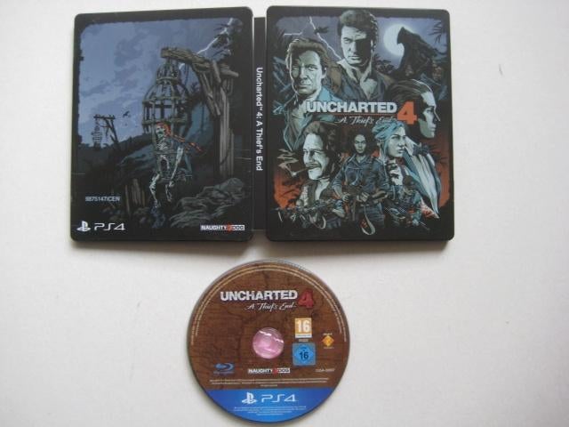 Uncharted 4 steelbook Playstation 4 PS4, Spelcomputers en Games, Games | Sony PlayStation 4, Zo goed als nieuw, Avontuur en Actie