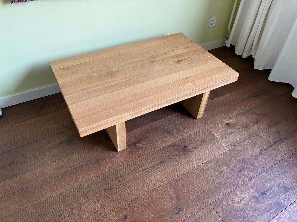 Eikenhouten salontafel van La Redoute, Ophalen, Gebruikt, 100 tot 150 cm, Eikenhout