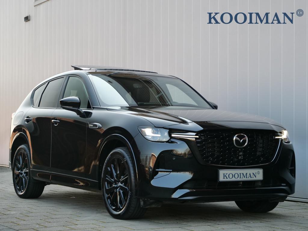 Mazda CX-60 2.5 e-SkyActiv PHEV Homura Plus 327 Pk Automaat, Automaat, Gebruikt, 2500 kg, Zwart