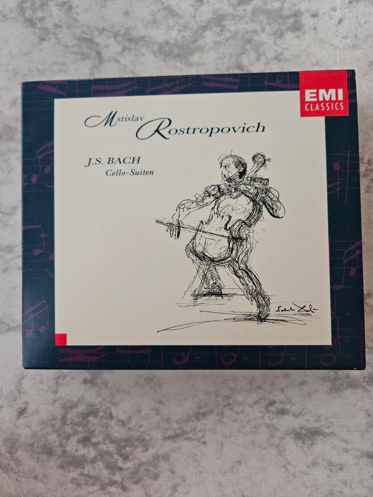 J.S. Bach: Cello-Suiten – Mstislav Rostropovich (2CD-Box, EM, Cd's en Dvd's, Cd's | Klassiek, Ophalen of Verzenden, Barok, Zo goed als nieuw