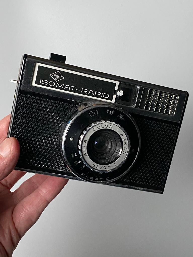 Vintage analoge camera Agfa isomat rapid, Ophalen of Verzenden, Gebruikt, Compact, Overige Merken