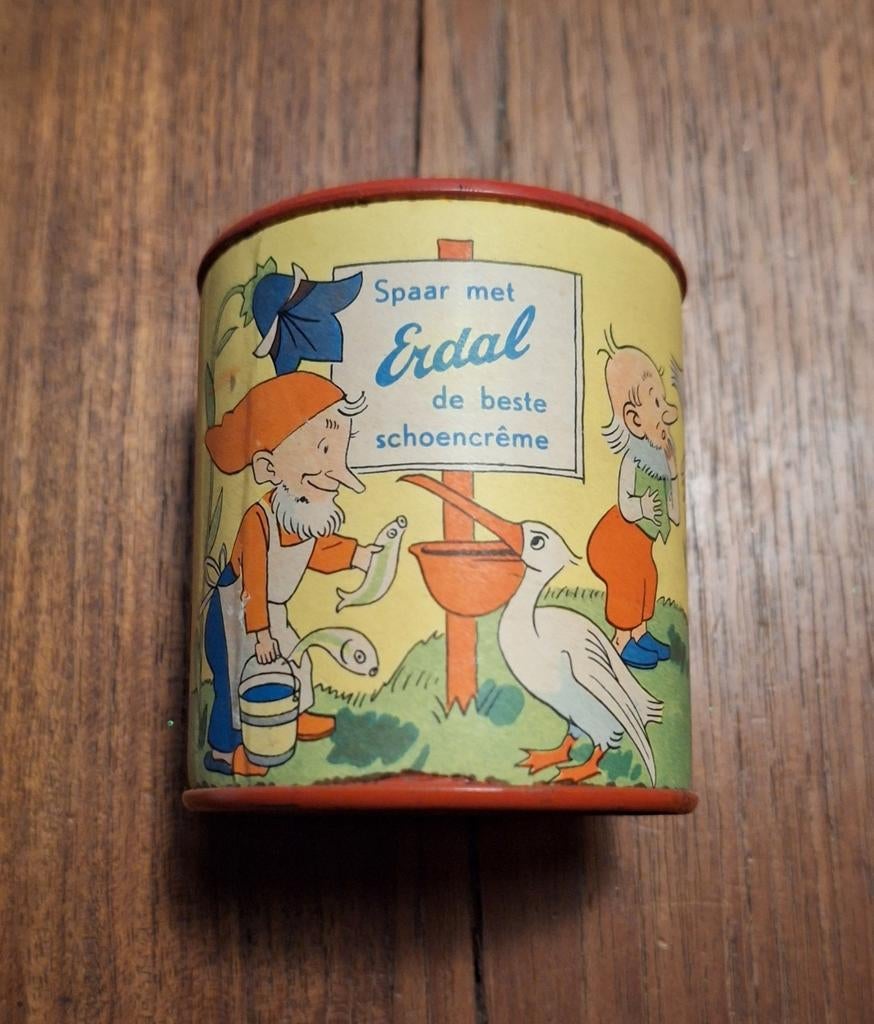 Vintage Spaarpotje "Erdal de beste schoencreme" uit jaren'50, Ophalen of Verzenden