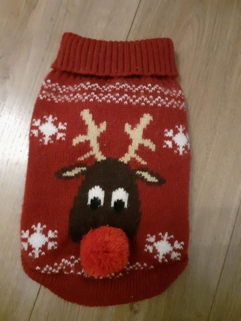 Kerst trui rood, voor kleine hond, Dieren en Toebehoren, Ophalen, Zo goed als nieuw, Hondentrui