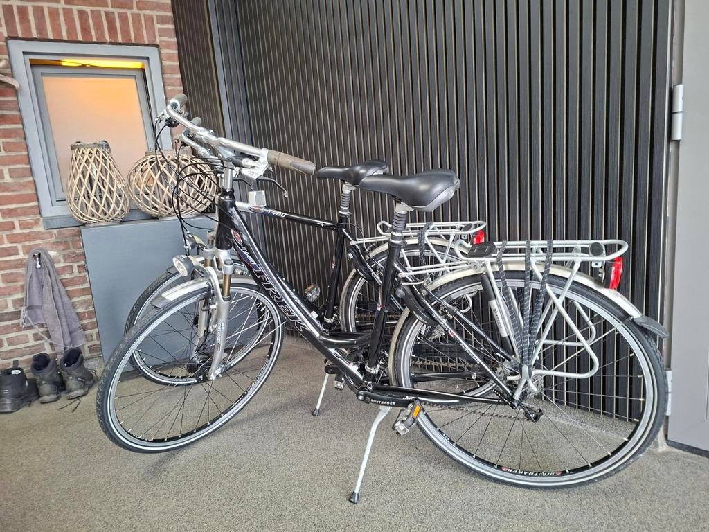 Dames en herenfiets merk Trek, Ophalen, Gebruikt, Overige merken, Versnellingen