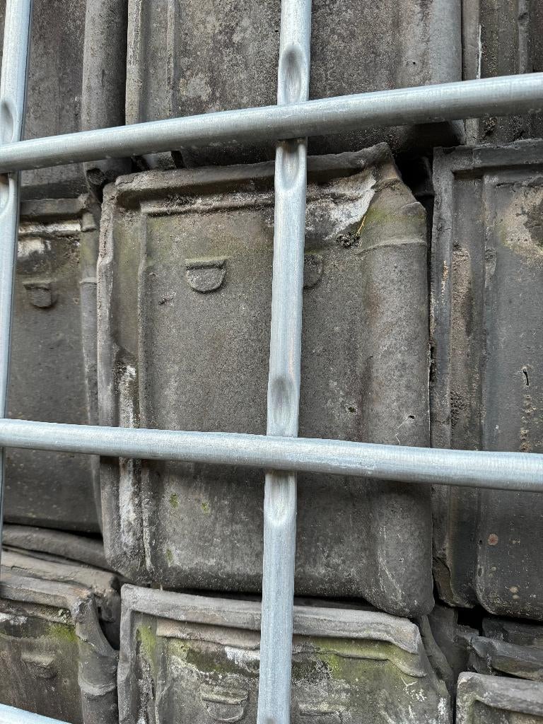 1500st. tuile du nord tdn grijs gesmoorde dakpannen 28x21cm., Overige materialen, Gebruikt, Overige typen, Info@walstra.nl