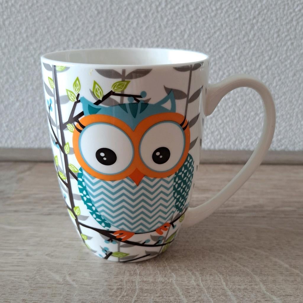 Mok met oor uil, Keramiek, Nieuw, Ophalen of Verzenden, Overige stijlen