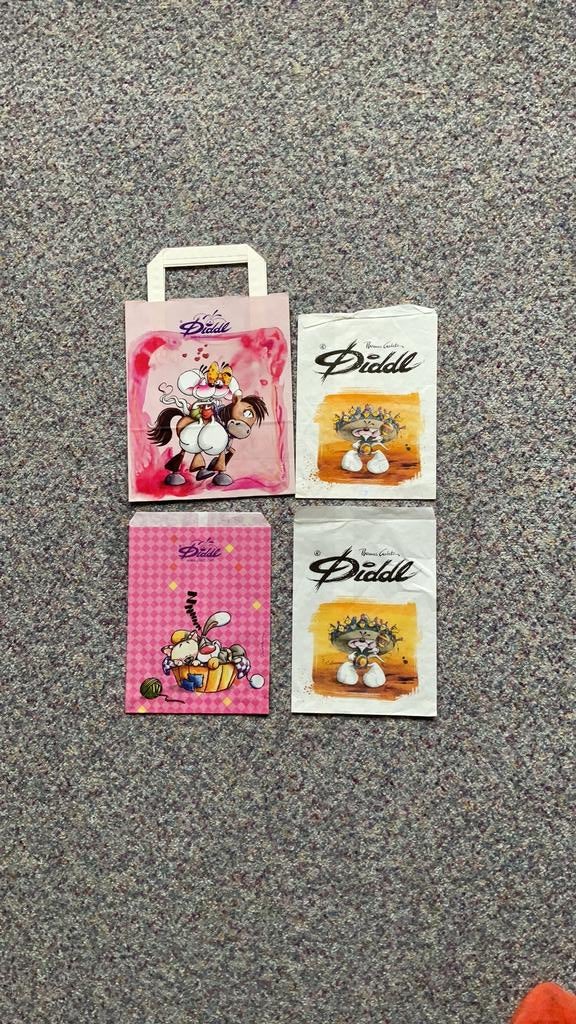 Diddl zakjes, Verzamelen, Diddl, Ophalen, Gebruikt, Papier, Kaart of Schrift