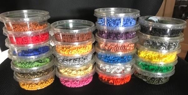 Ministeck diverse kleuren en voorbeeld boekje, Hobby en Vrije tijd, Ministeck, Zo goed als nieuw, Losse ministeck of Strip, Ophalen of Verzenden