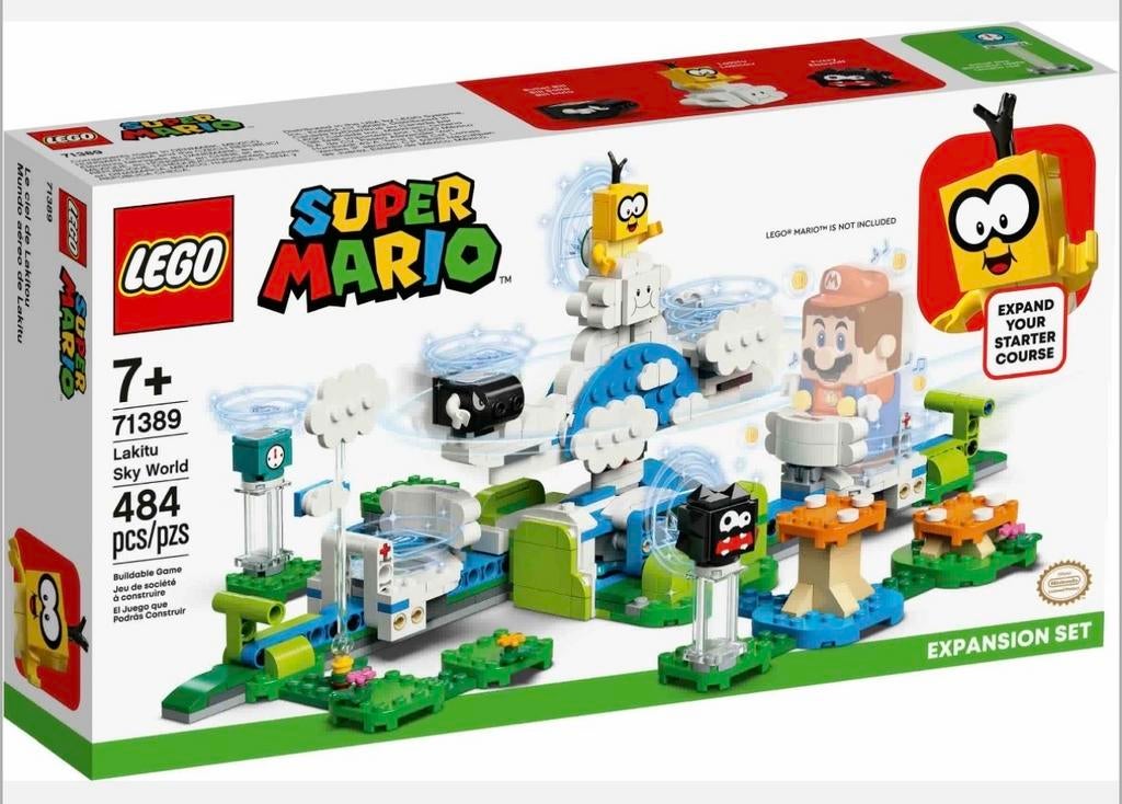 LEGO Super Mario Lakitu Wolkenwereld - 71389, Ophalen of Verzenden, Zo goed als nieuw, Complete set, Lego