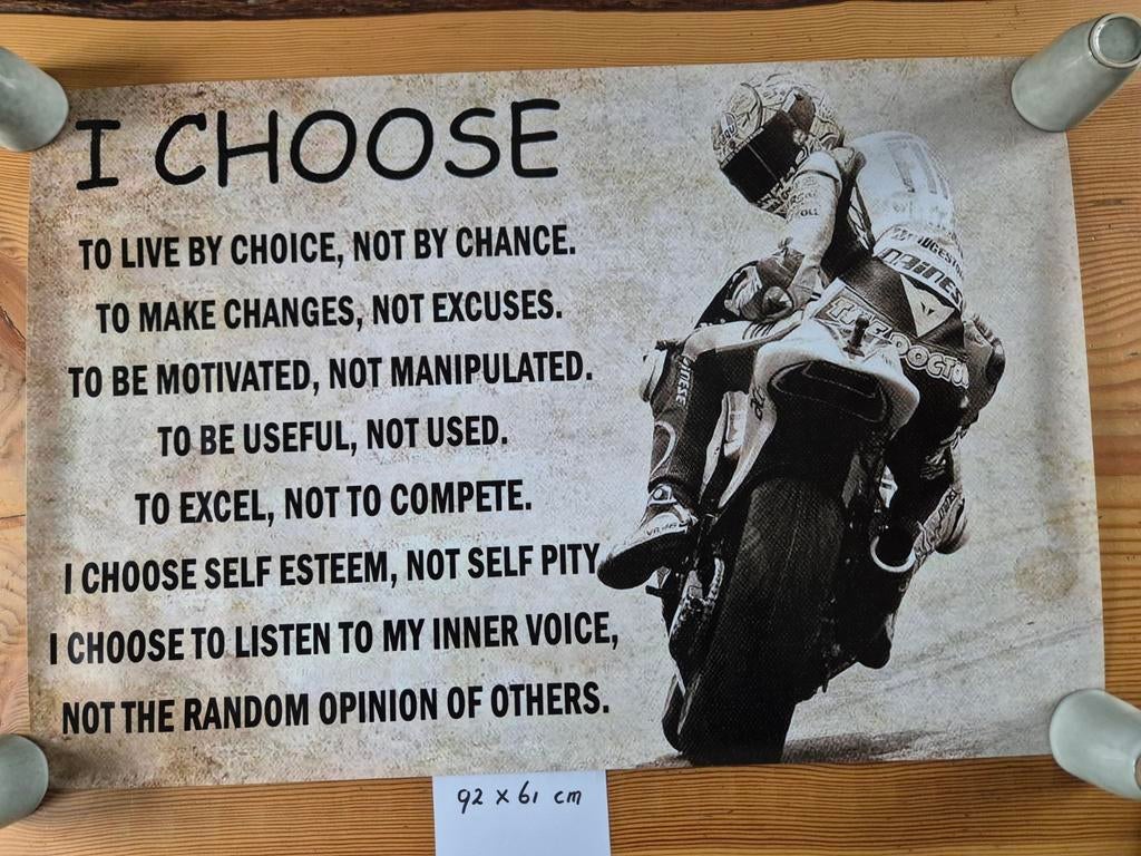 Poster Valentino Rossi 92x60cm.Poster is nieuw!, Rechthoekig Liggend, Nieuw, Ophalen of Verzenden, Sport