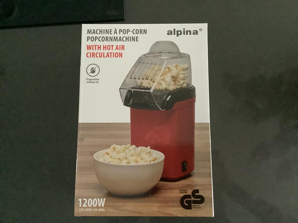Popcorn machine, nieuw. Alpina., Huis en Inrichting, Ophalen of Verzenden, Nieuw